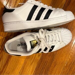 Adidas Superstar White with Black Stripes
